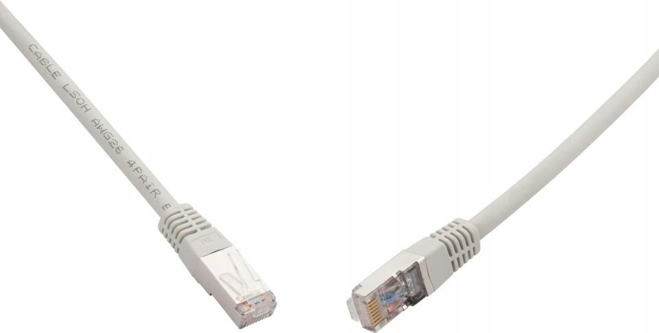 PATCHCORD SKRĘTKA SOLARIX CAT.6A SFTP 1m szary