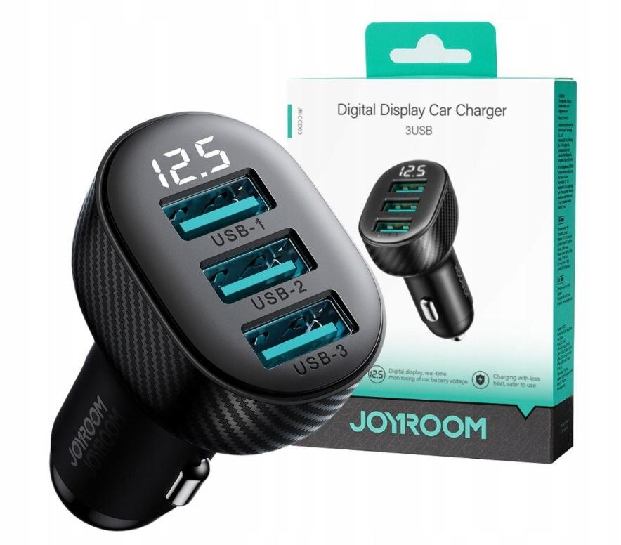 Ładowarka samochodowa Joyroom JR-CCD03 17W 3.4A 3x USB-A