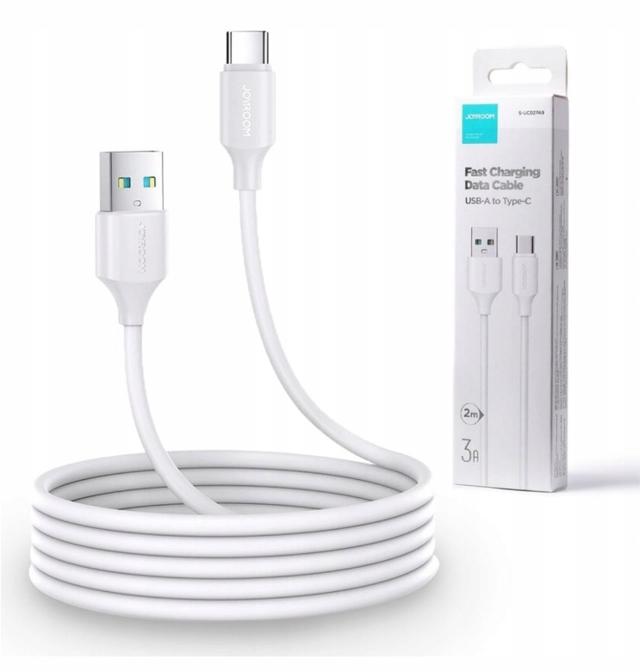 Kabel USB-A / USB-C Joyroom S-UC027A9 200cm 3A w oplocie biały