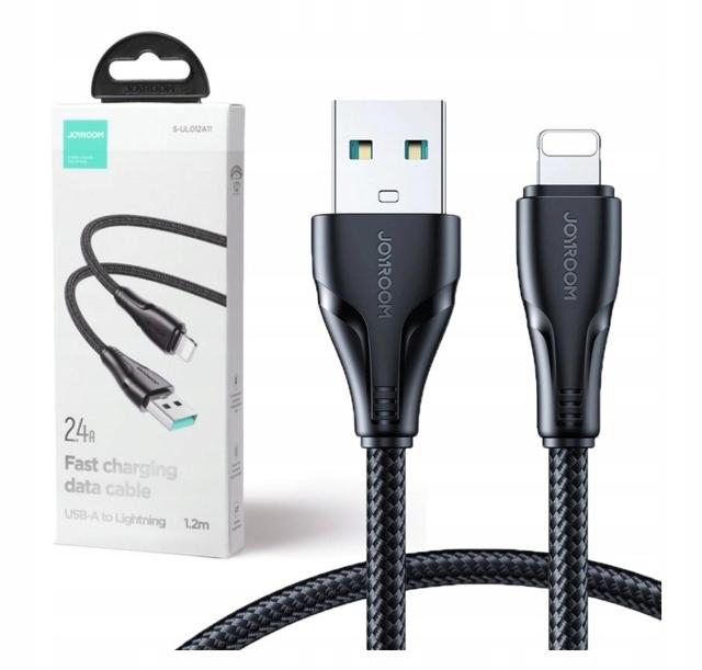 Kabel USB-A / Lightning Joyroom S-UL012A11 120cm 2.4A w oplocie czarny