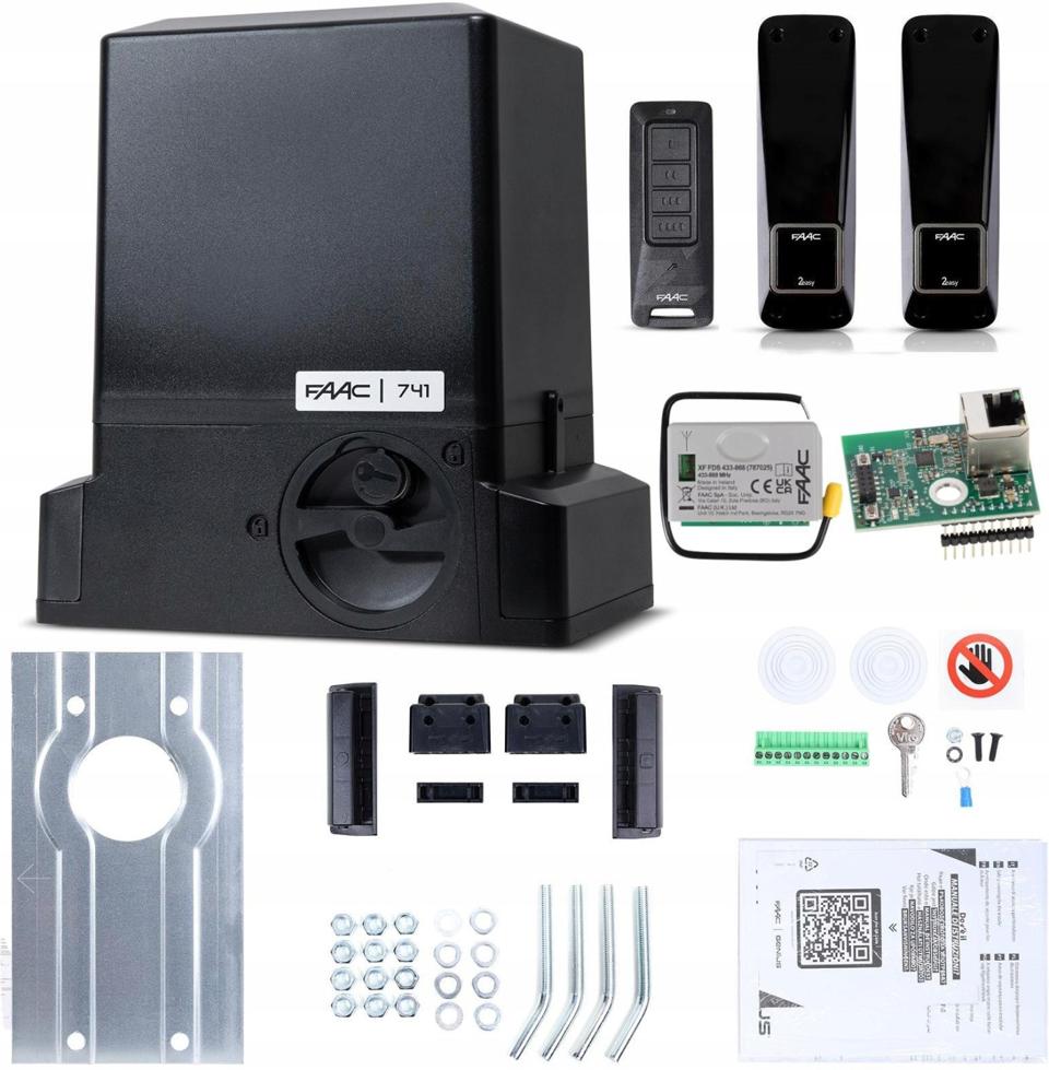 Zestaw Delta 3 SMART - FAAC 741 (Wi-Fi+LAN+BLE) do 900kg bram przesuwnych.