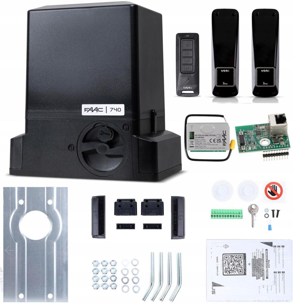 Zestaw Delta 2 SMART - FAAC 740 (Wi-Fi+LAN+BLE) do 500kg bram przesuwnych