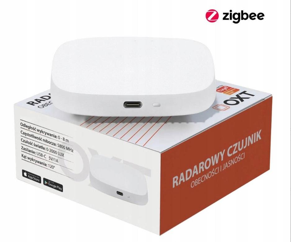 OXT Czujnik radar obecności jasności USB ZigBee TUYA T165