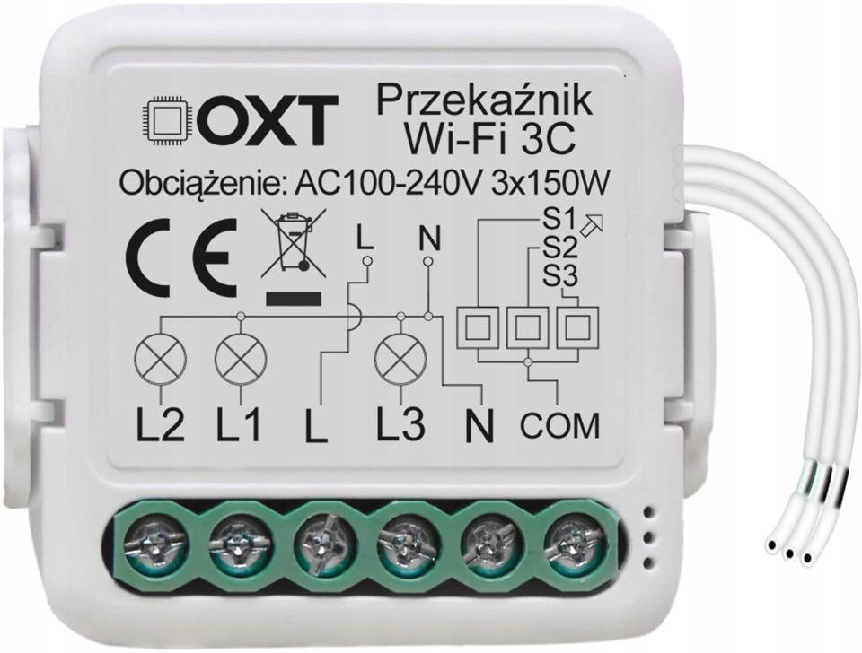 Moduł OXT mini przekaźnik 4 obwody WiFi TUYA T224