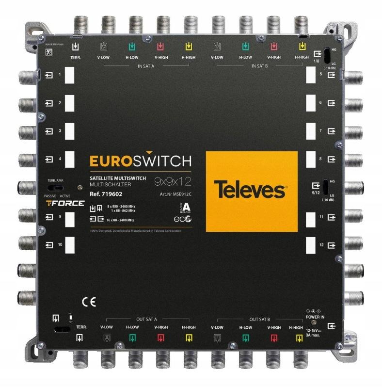 Multiswitch Televes EUROSWITCH 9x9x12 ref. 719602