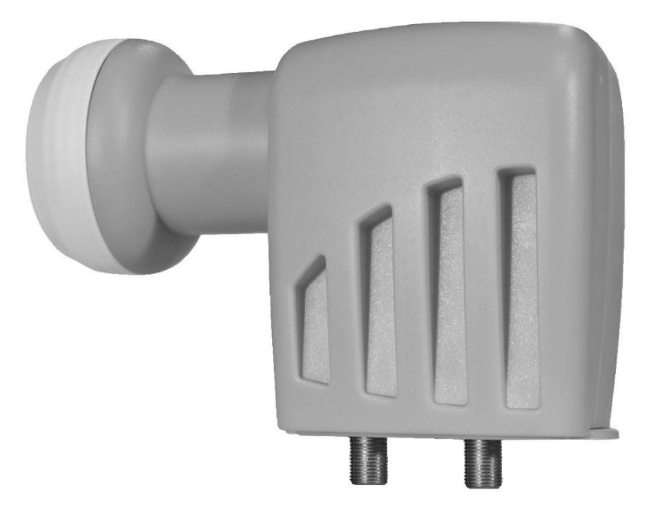 Konwerter Twin Televes ref. 747002 szary