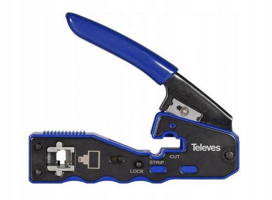 Zaciskarka do złączy RJ45 z automatycznym cięciem Televes 209802