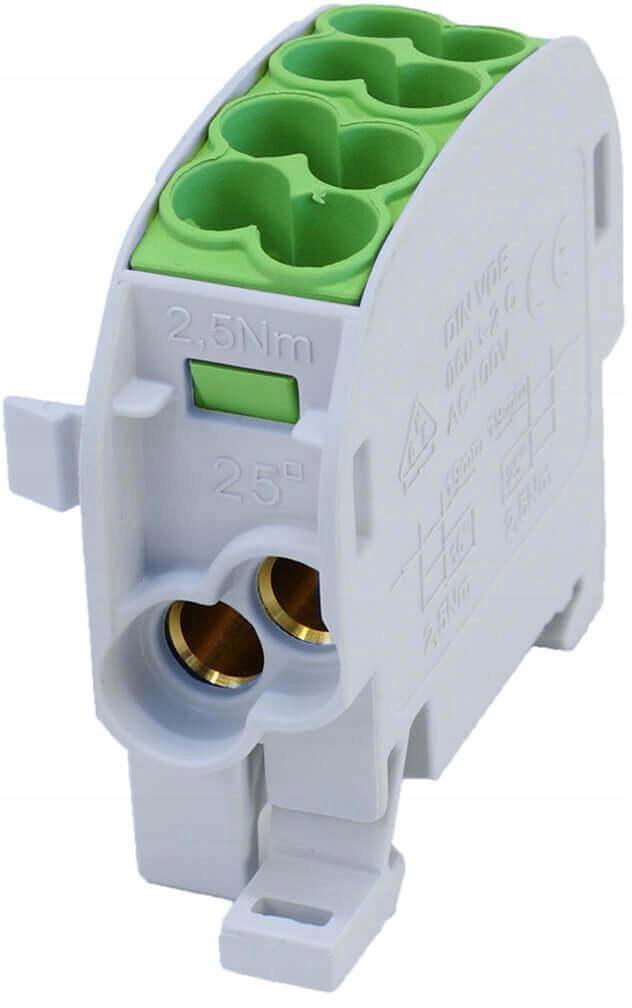 Blok rozdzielczy odgałęźny SCB 25 Al/Cu 80110 SIMBLOCK, zielony 81501005