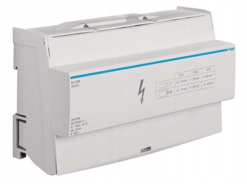 Blok rozdzielczy 4-polowy In=125 A Hager KJ125B