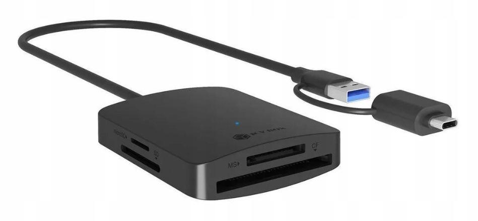 Czytnik Kart CF TF SD microSD IcyBox Type-C+A, IB-CR302-CU3