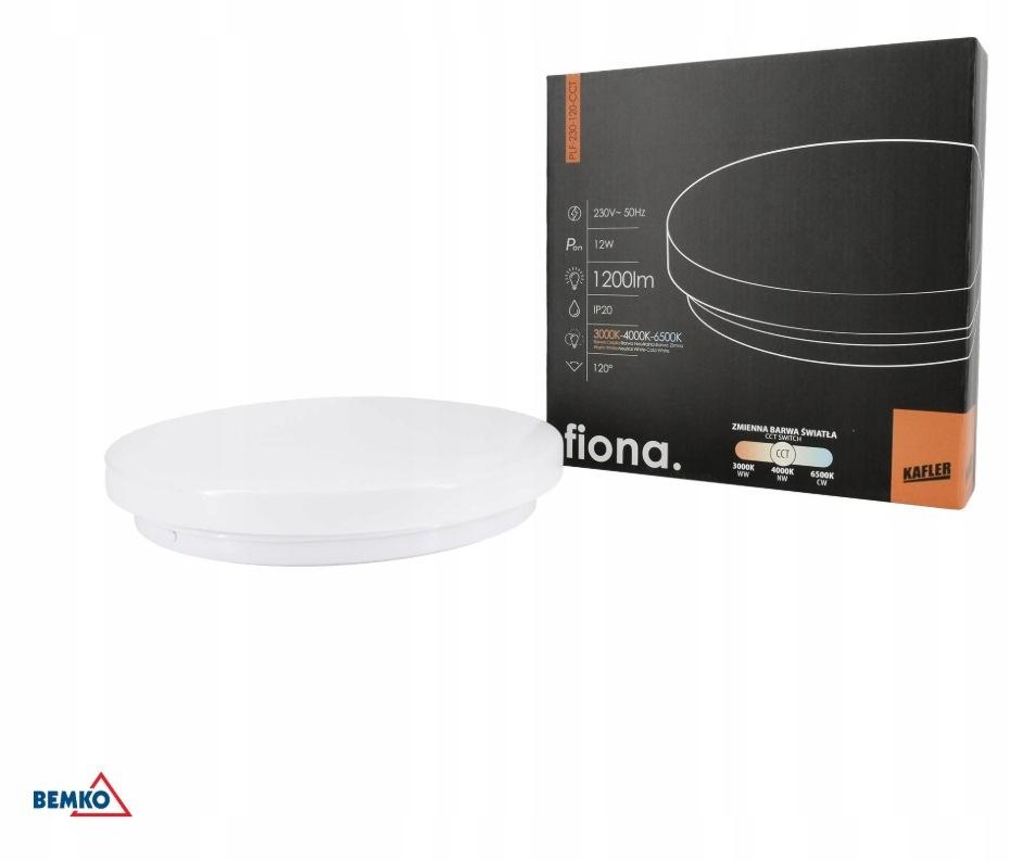 plafoniera LED FIONA 12W 3000/4000/6500K 1200LM IP20 biała