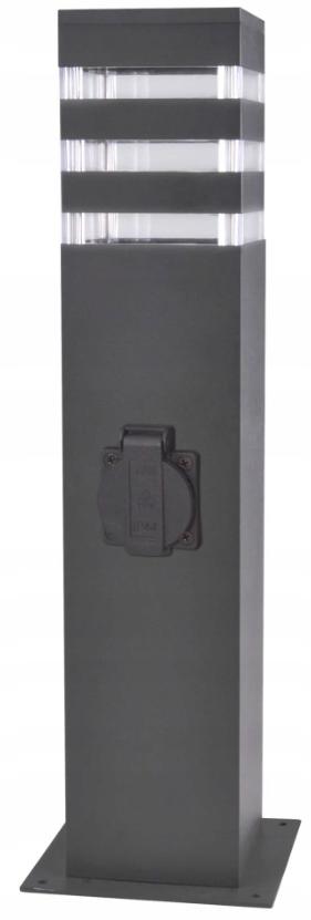 Lampa zewn. TEKSAS stojąca 44cm z gniazdem~230V E27 grafit