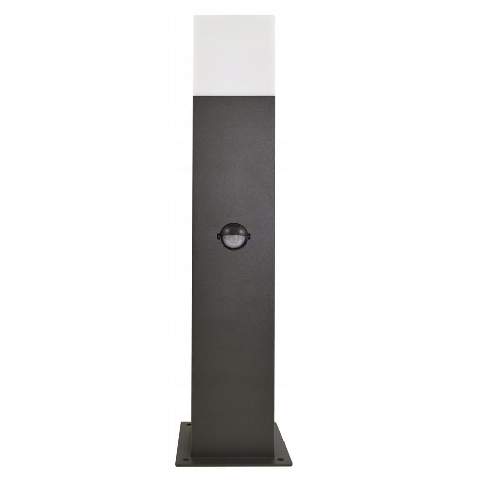 Lampa zewn. słupek oświetleniowy NEW YORK czujnik PIR stojąca 44cm E27 graf