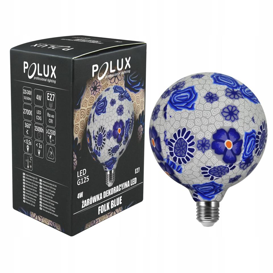 Żarówka dekoracyjna FOLK BLUE G125 E27 4W 3000K