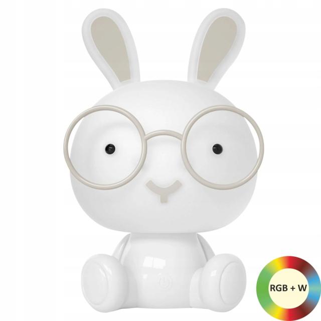 Lampka dekoracyjna nocna LED KRÓLIK biały RGB+W 2,5W
