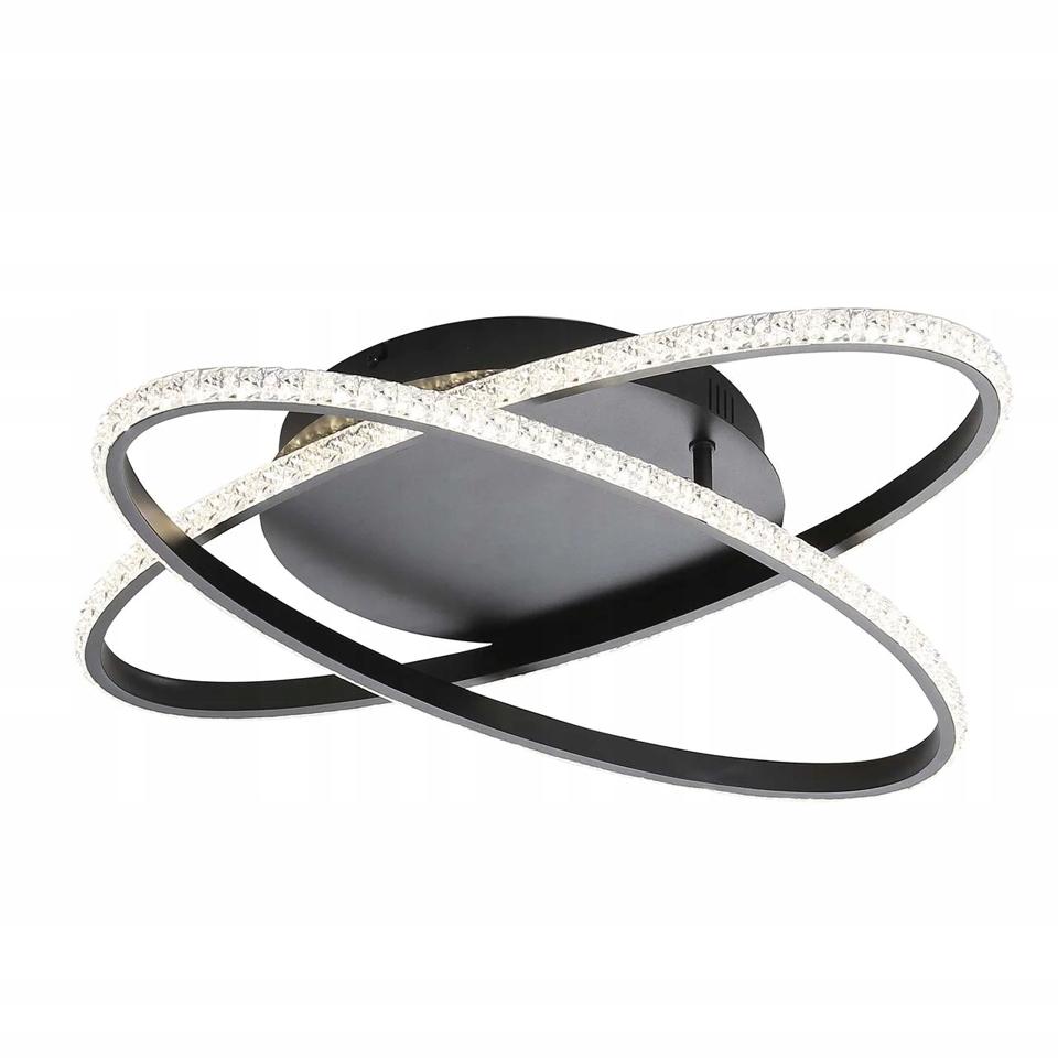 Lampa sufitowa Goldlux DIANA LED BLACK kryształ 34W 4000K IP20 - 336729