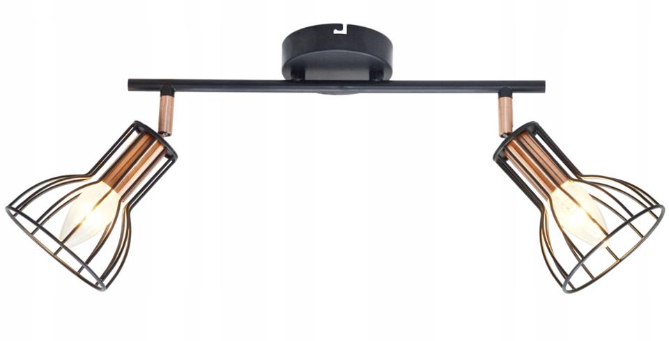 Lampa ścienno-sufitowa SOFIA 2 czarna 2*E14