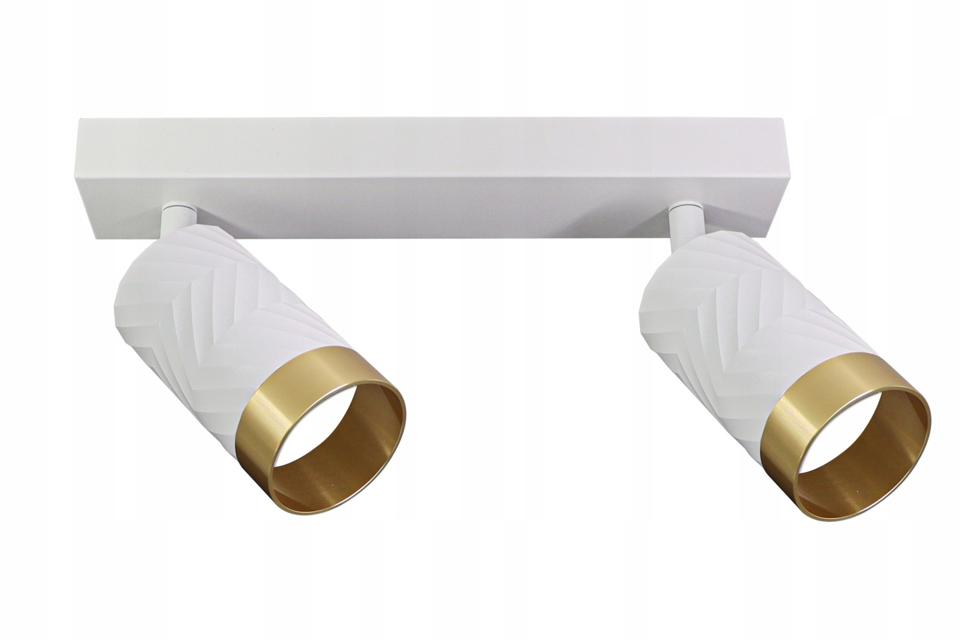 Lampa ścienno-sufitowa ARRAS 2*GU10 biało-złota