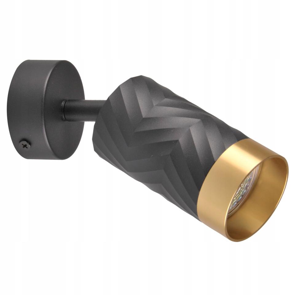 Lampa ścienno-sufitowa ARRAS 1*GU10 czarno-złota