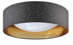Plafon LED TULUZA 40cm czarno-złoty 24W 2600lm 4000K