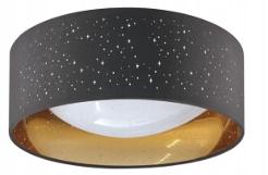 Plafon LED TULUZA 32cm czarno-złoty 18W 1850lm 4000K