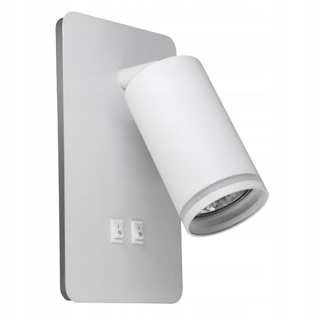 Kinkiet ścienny LED Goldlux PARIS biały GU10 + LED 6W 4000K z włącznikiem