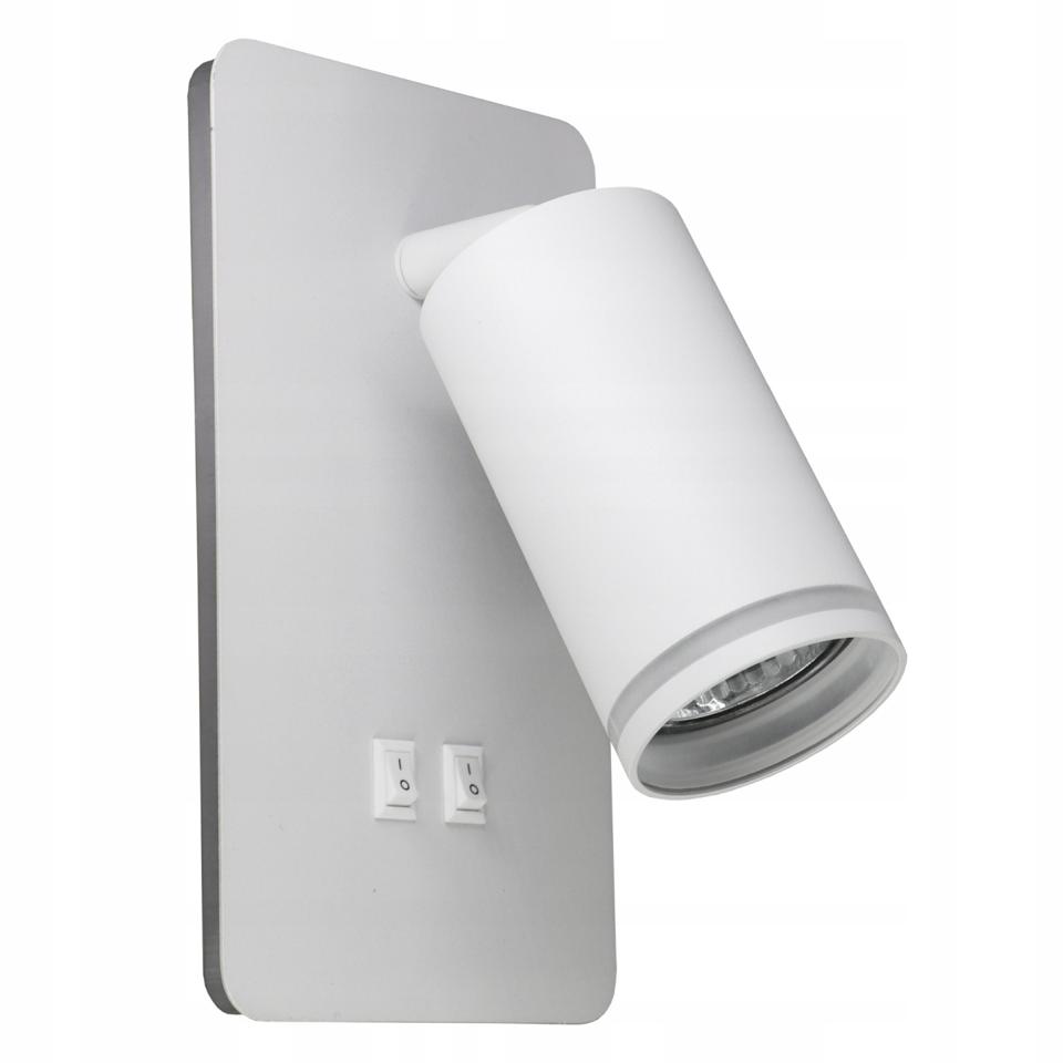 Kinkiet ścienny LED Goldlux PARIS biały GU10 + LED 6W 4000K z włącznikiem