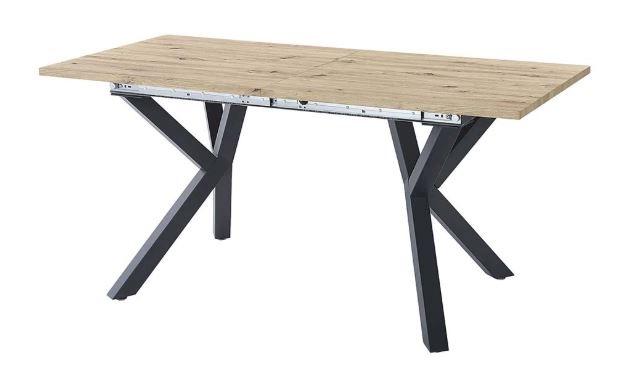 Stół do salonu REMI 160/200*80*76 cm blat rozkładany metalowa rama Domaison