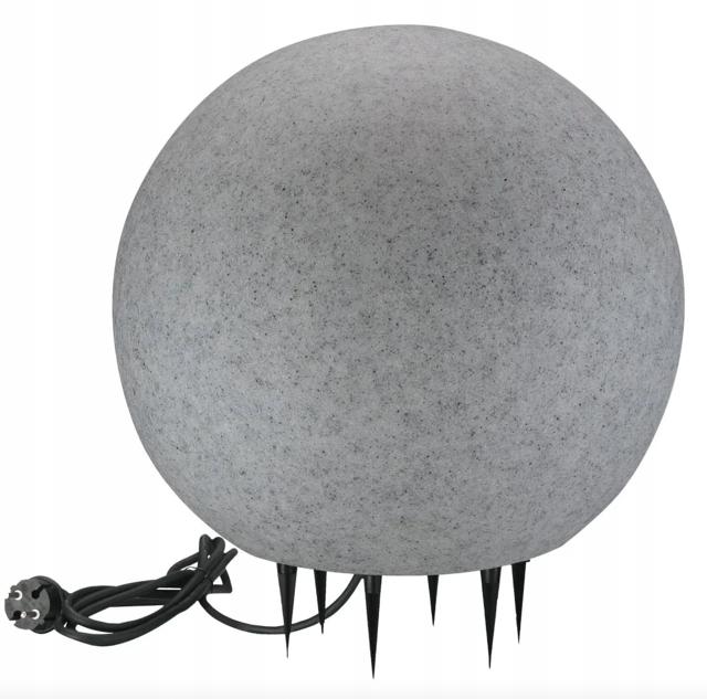 Lampa ogrodowa ARGENTO 50 szara kula E27