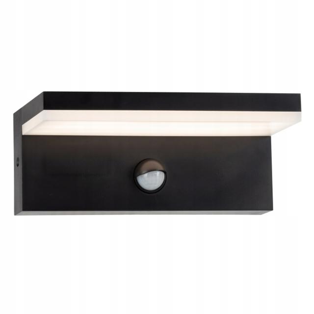 Kinkiet zewn. LED TESA Q PIR 4000K Czarny