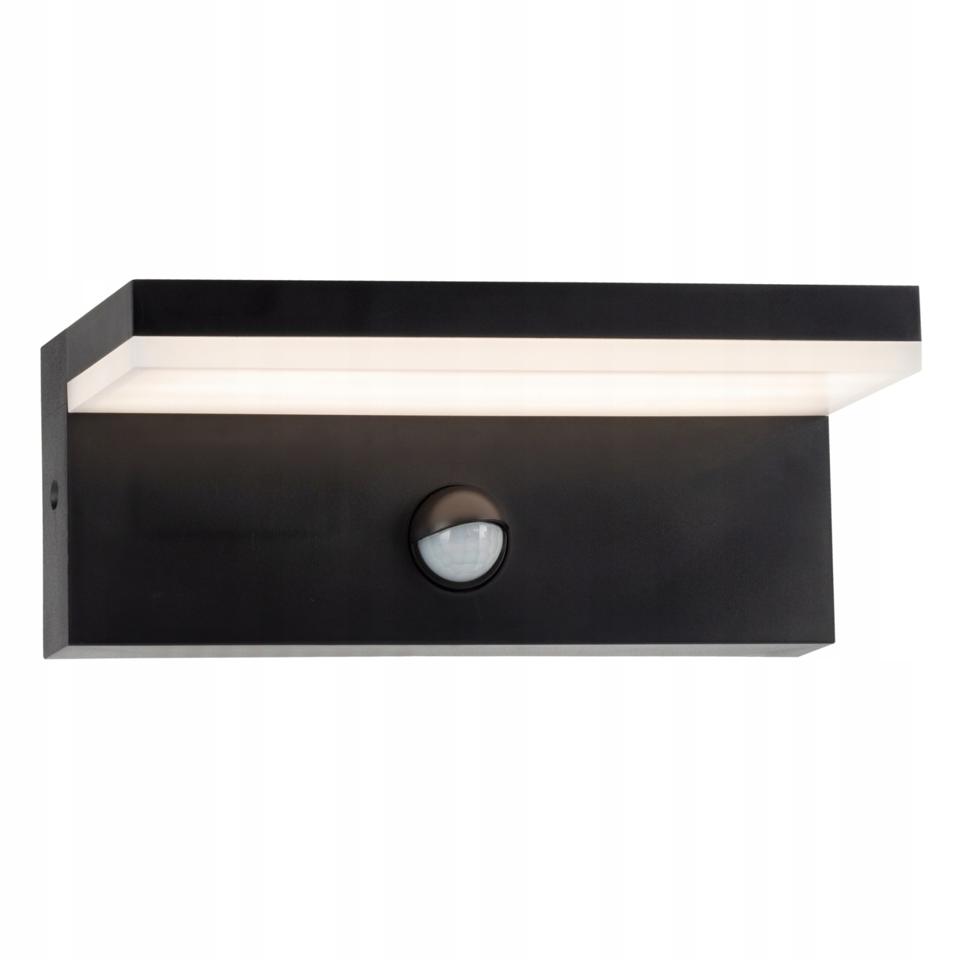 Kinkiet zewn. LED TESA Q PIR 4000K Czarny