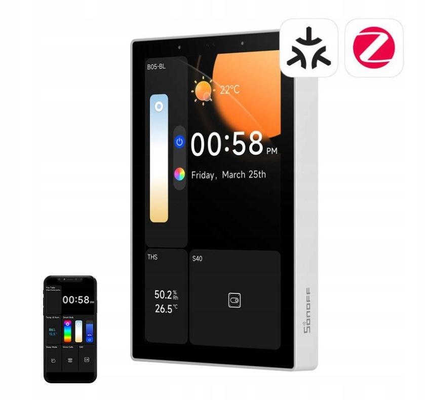 Panel sterowania WiFi/Bluetooth/ZigBee Matter SONOFF NSPanel Pro 120 (biały