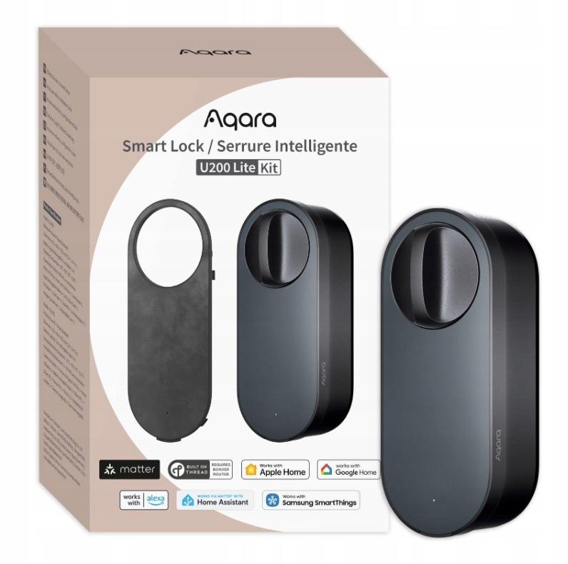 Aqara Smart Lock U200 Lite Czarny Inteligentny zamek do drzwi EL-D03D