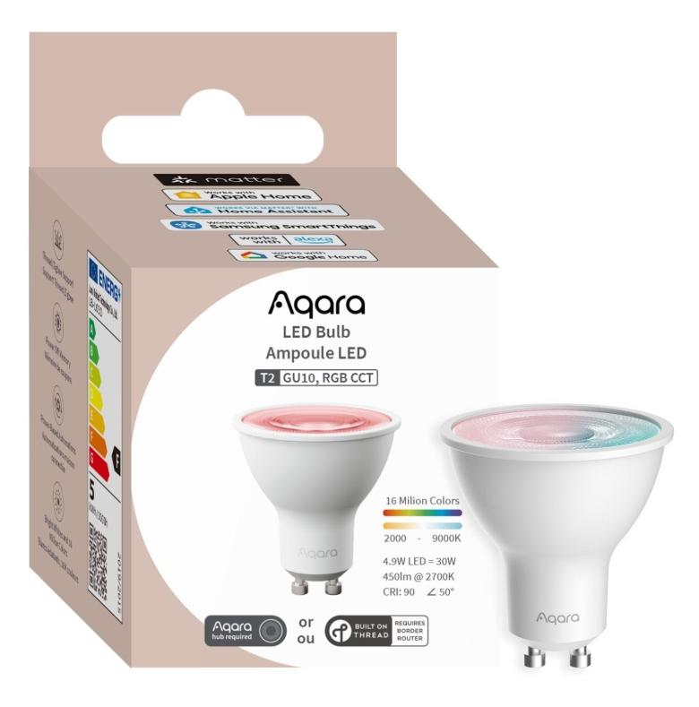 Aqara LED Bulb T2 RGB CCT GU10 | Żarówka LED | Thread, Zigbee, Bluetooth