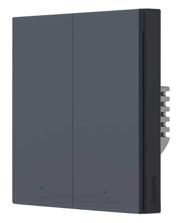 Aqara Smart Wall Switch H1 Szary podwójny bez przewodu neutralnego