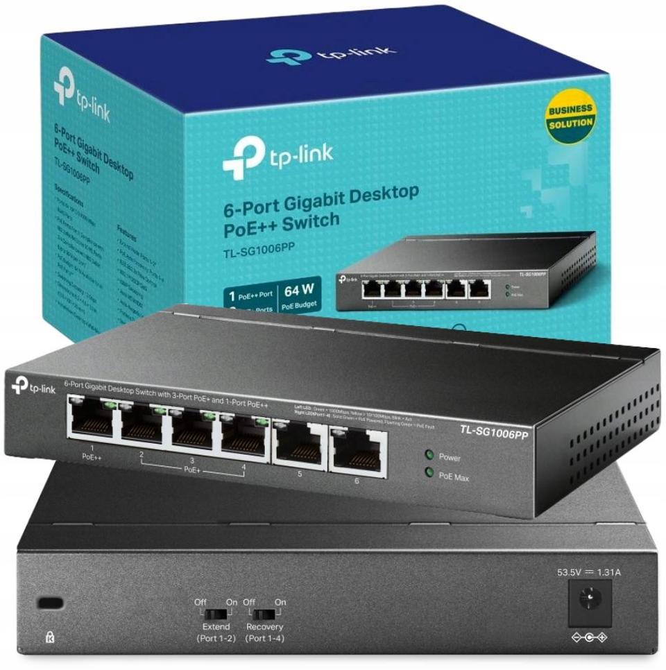 SWITCH TP-LINK TL-SG1006PP (PoE++)