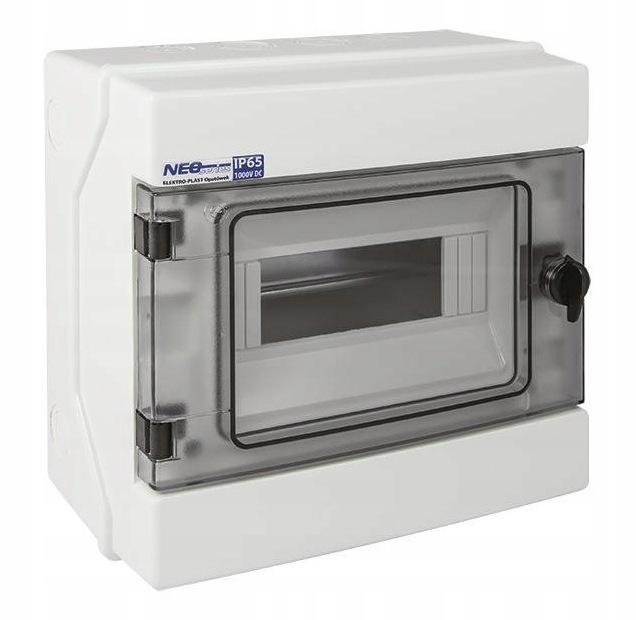 Rozdzielnica hermetyczna modułowa (500V AC, 1000V DC) 1x8 natynkowa (N+PE)