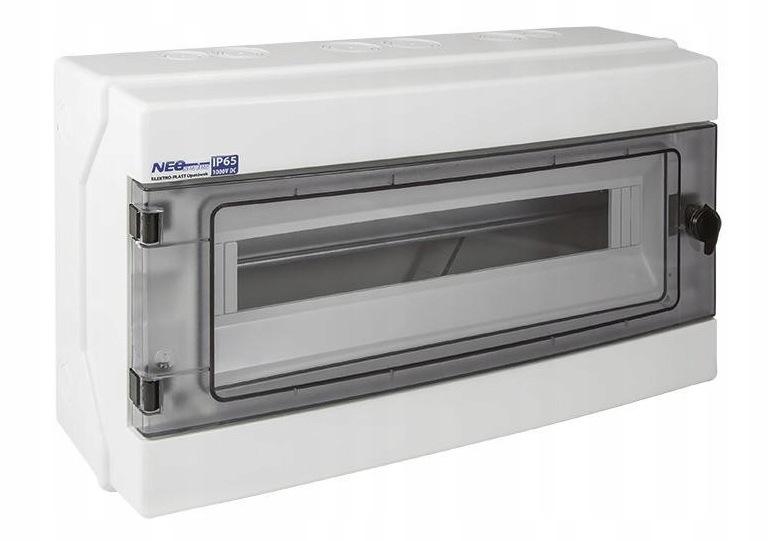 Rozdzielnica hermetyczna modułowa (500V AC, 1000V DC) 1x18 natynkowa (N+PE