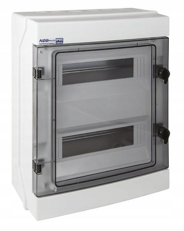 Rozdzielnica hermetyczna modułowa (500V AC, 1000V DC) 2x12 natynkowa (N+PE)