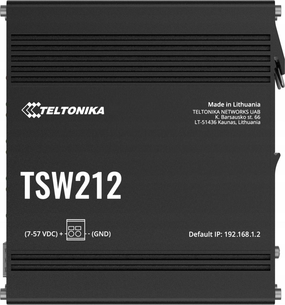 Teltonika TSW212 switch przemysłowy zarządzalny 8xGE 2xSFP (TSW212000000)