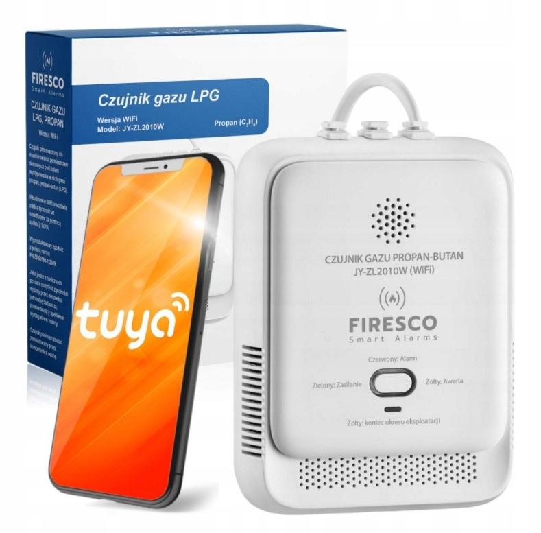 Czujnik gazu LPG Propan-Butan Firesco JY-ZL2010W z WiFi aplikacja Tuya