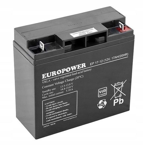 Akumulator AGM EUROPOWER serii EP 12V 17Ah (Żywotność 6-9 lat)