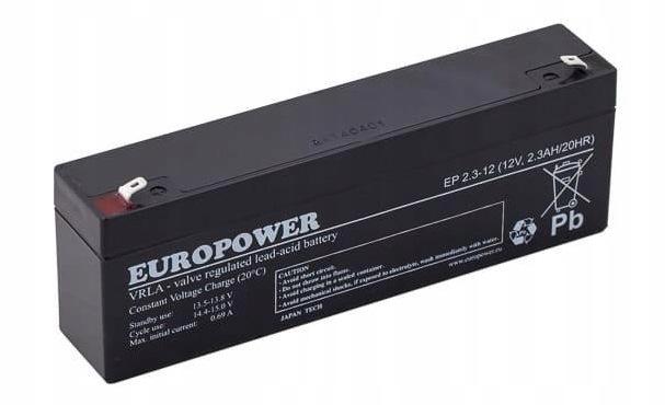 Akumulator AGM EUROPOWER serii EP 12V 2.3Ah (Żywotność 6-9 lat)