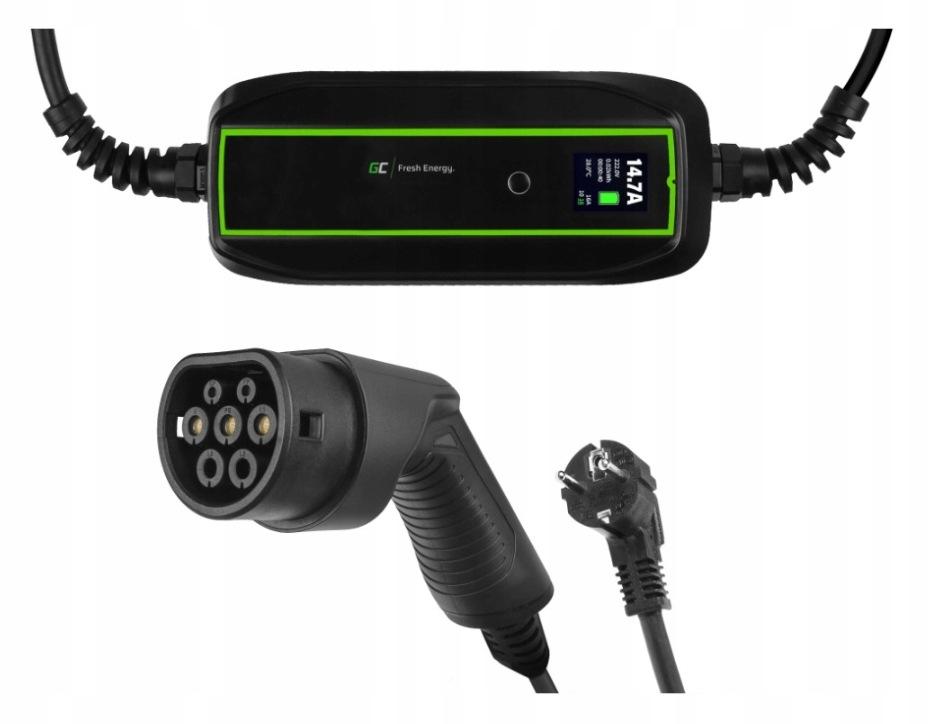 ŁADOWARKA MOBILNA DO SAMOCHODÓW ELEKRTYCZNYCH Green Cell 3,6kW TYPE 2
