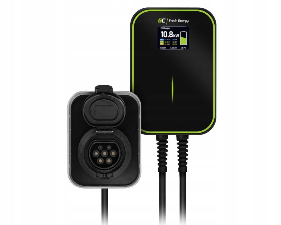 ŁADOWARKA DO SAMOCHODÓW ELEKTRYCZNYCH Green Cell WALLBOX POWERBOX EV15RFID
