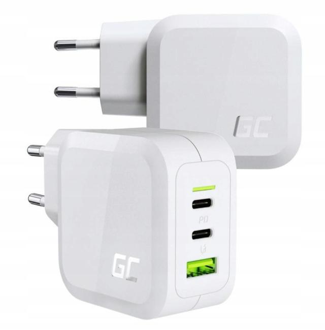 ŁADOWARKA SIECIOWA Green Cell POWERGAN 65W 2xUSB-C 1xUSB-A CHARGC08W