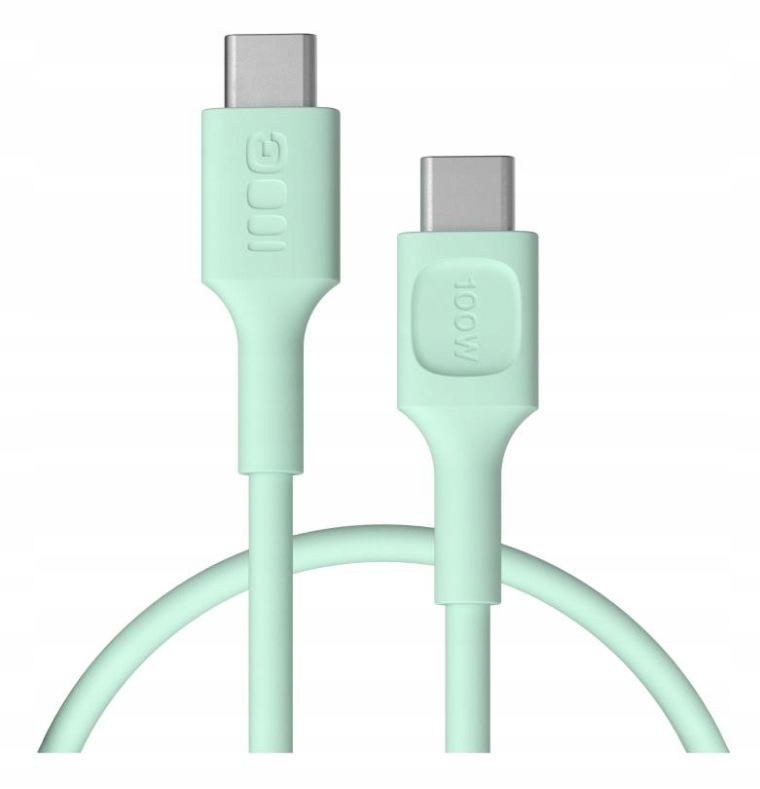 KABEL USB-C / USB-C Greencell PowerFlex 30cm PD 100W zielony silikonowy