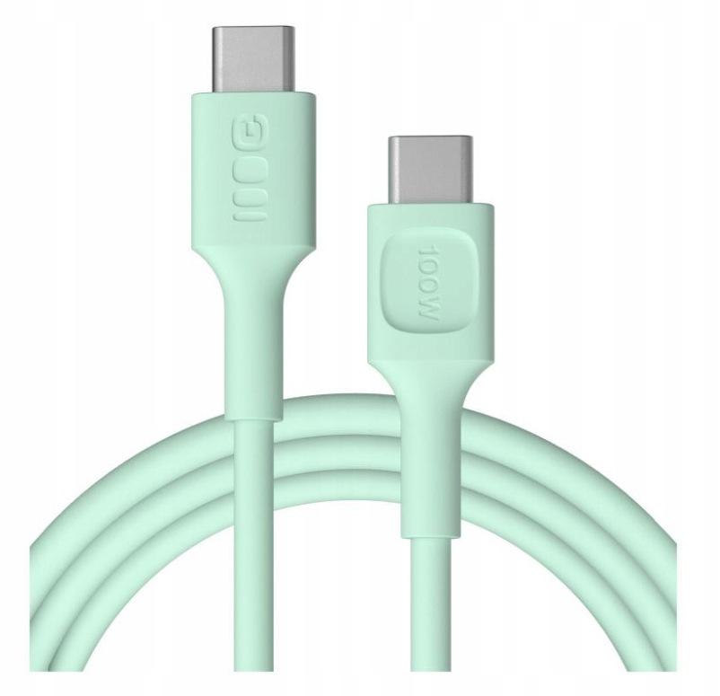 KABEL USB-C / USB-C Greencell PowerFlex 200cm PD 100W zielony silikonowy