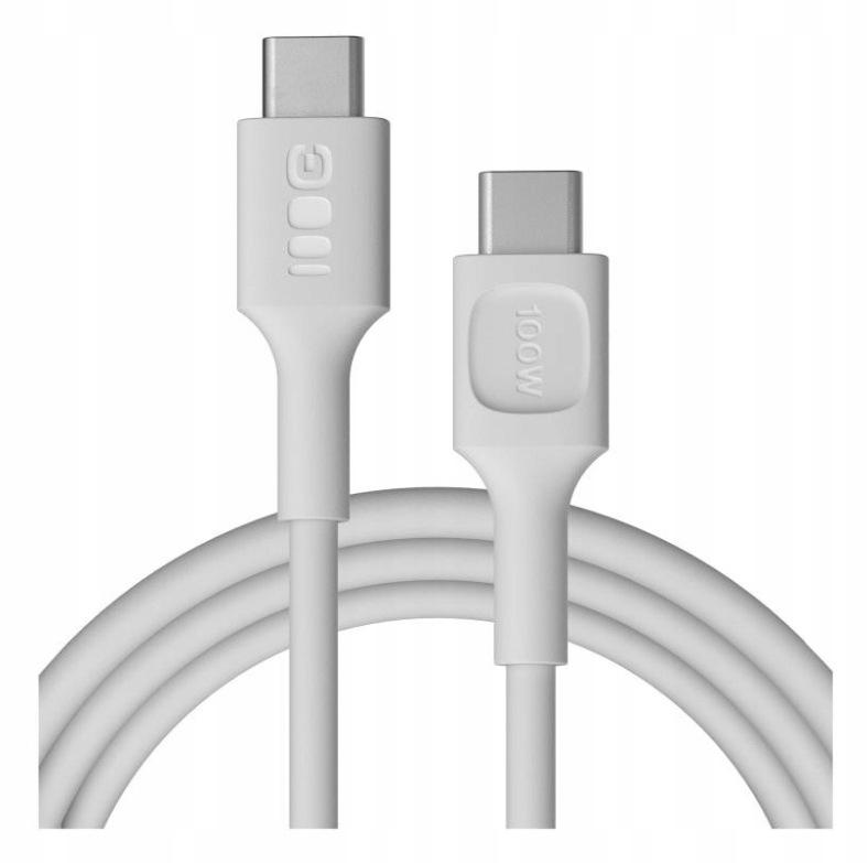 KABEL USB-C / USB-C Greencell PowerFlex 200cm PD 100W biały silikonowy