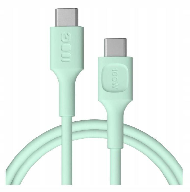 KABEL USB-C / USB-C Greencell PowerFlex 120cm PD 100W zielony silikonowy